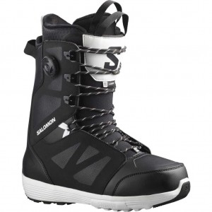 Salomon Launch Lace Sj Boa Snowboard Boot Black/Black/White | 2354196-AR