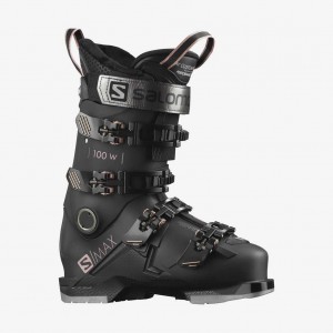 Salomon S/Max 100 Gw Ski Boots Black/Pink Gold Metallic/ Belluga | 2763415-MY