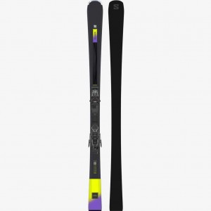 Salomon S/Max N°10 Xt + M10 Gw L80 Ski Black/Acid Green/Dusk Purple | 5806327-QU