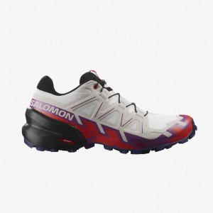 Salomon Speedcross 6 White/Sparkling Grape/FIERY RED | 8672391-PB