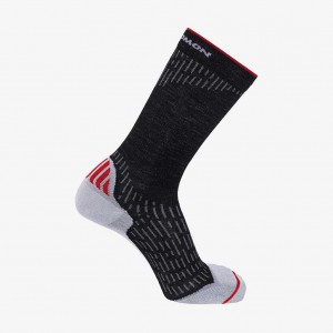 Salomon Ultra Crew DEEP BLACK/ALLOY/GOJI BERRY | 6871429-LD